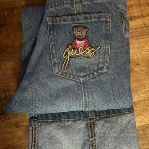 Guess Denim Jeans with Bear Embroidery